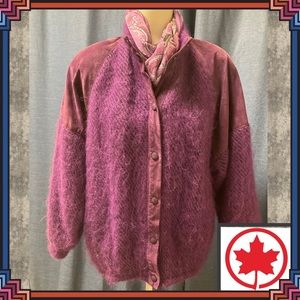 Vintage Jinx Suede & Mohair Bomber Jacket.